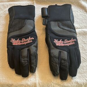 Harley-Davidson Black and Gray Riding Gloves